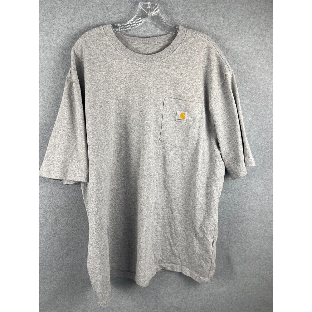 Carhartt Louse Fit T Shirt Men's Size 1X Gray Big N Tall Oversize Pocket Tee
